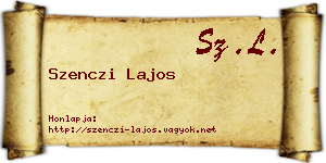 Szenczi Lajos névjegykártya